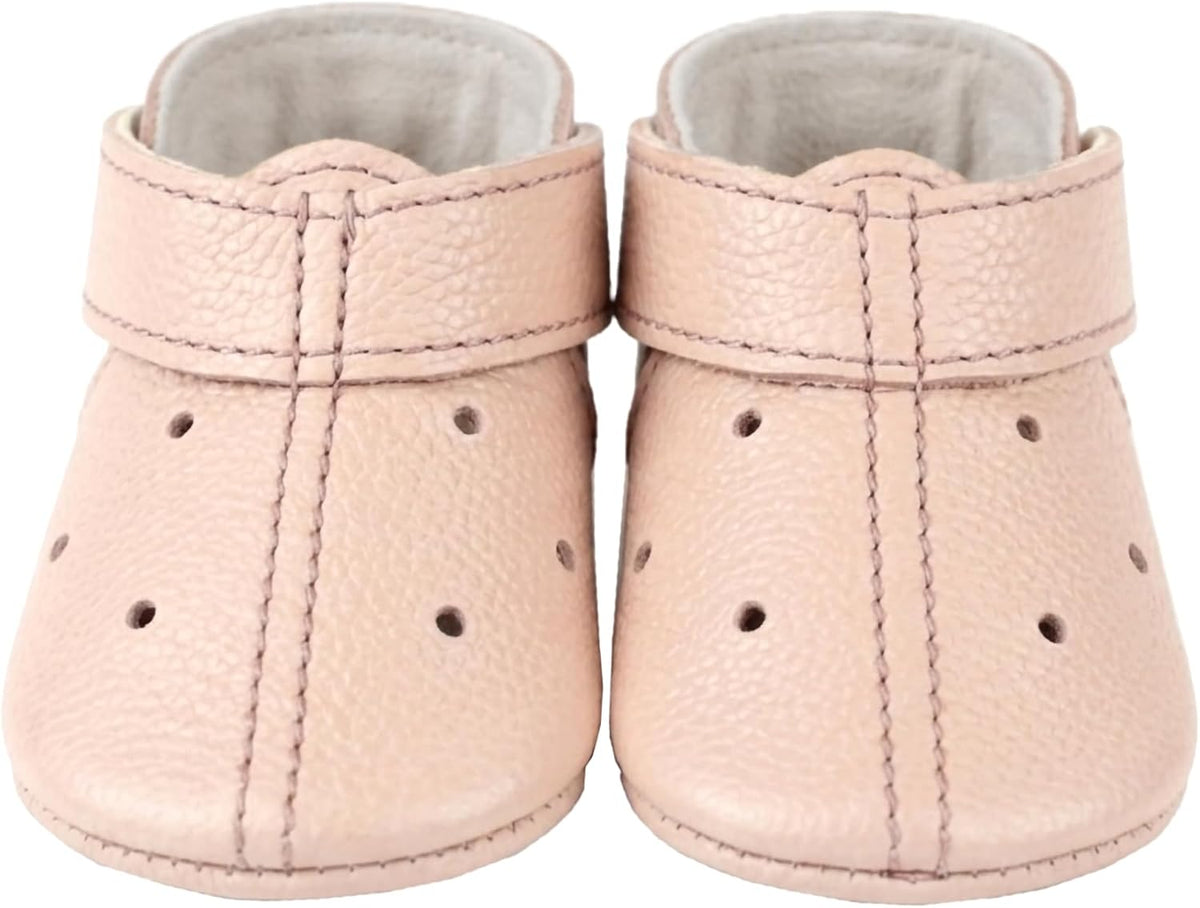Pink Baby Shoes Soft Sole Leather Booties Toddler Kids Slippers Loafers Newborn Gift New First Walker Sandals Boys