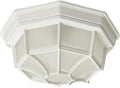 Crown Hill 2-Light Ceiling Light | White Finish | Frosted Glass Shade | Traditional Ceiling Light Fixture