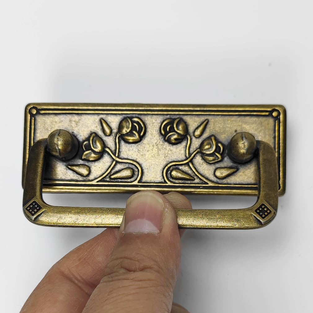 4-Pack 2 1/2" Antique Brass Bail Drawer Pull Hanging Pulls Drop Swing Handles Cabinet Knob Hardware 64 mm 2.5"