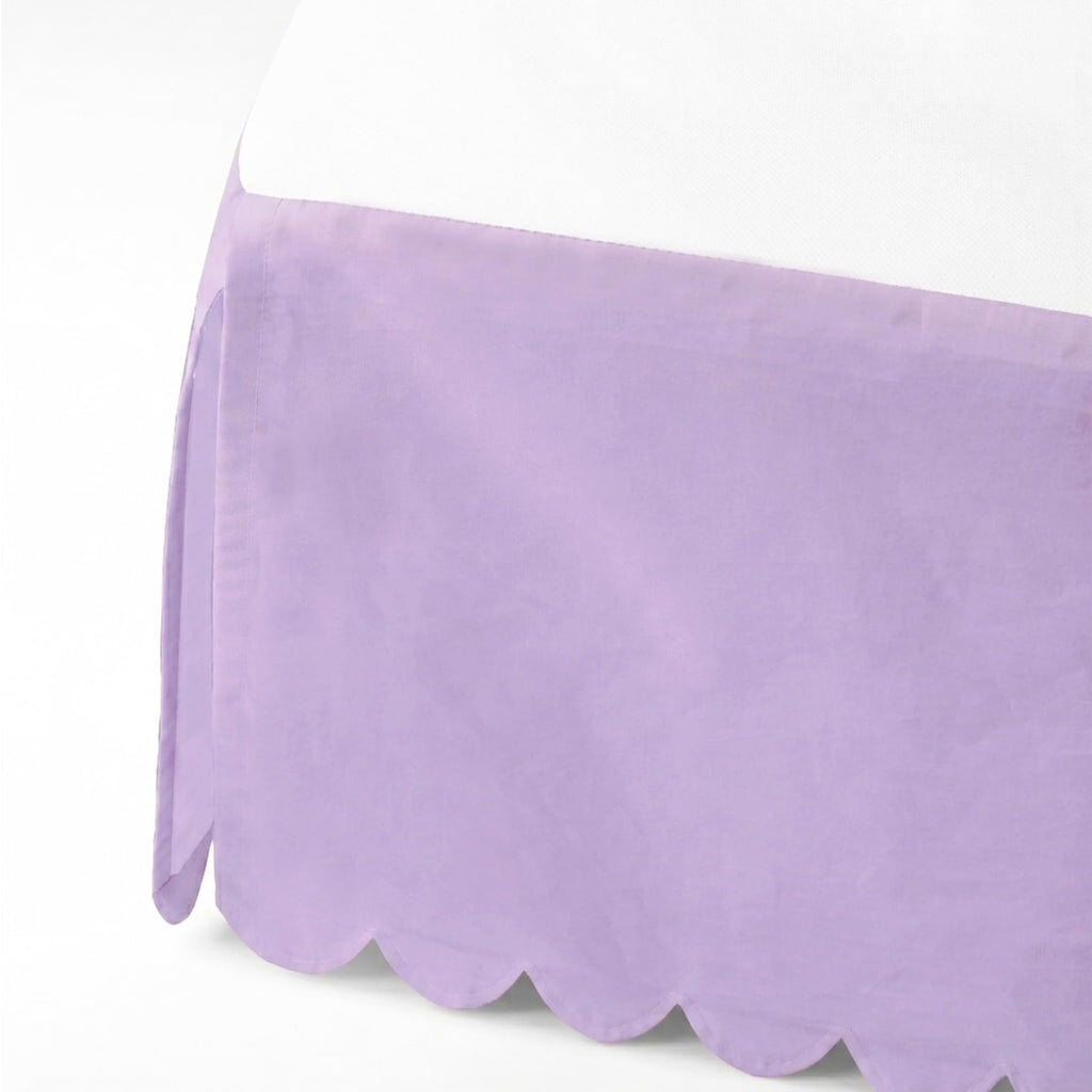 Scallop Bottom Tailored Crib or Toddler Bed Skirt, Lilac