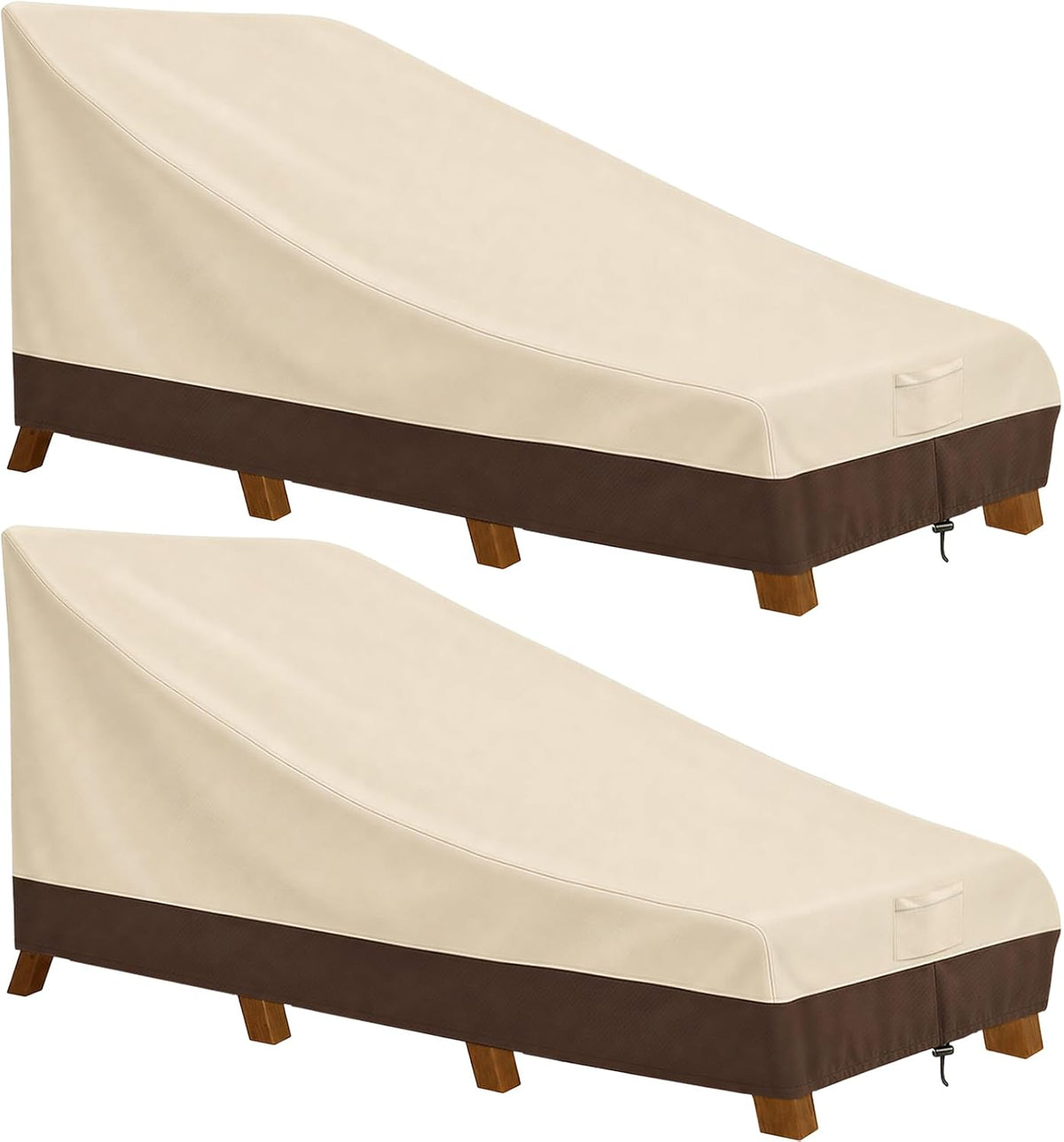 Waterproof Patio Chaise Lounge Cover, 600D Heavy Duty Outdoor Lounge Chair Covers,UV Resistant Patio Furniture