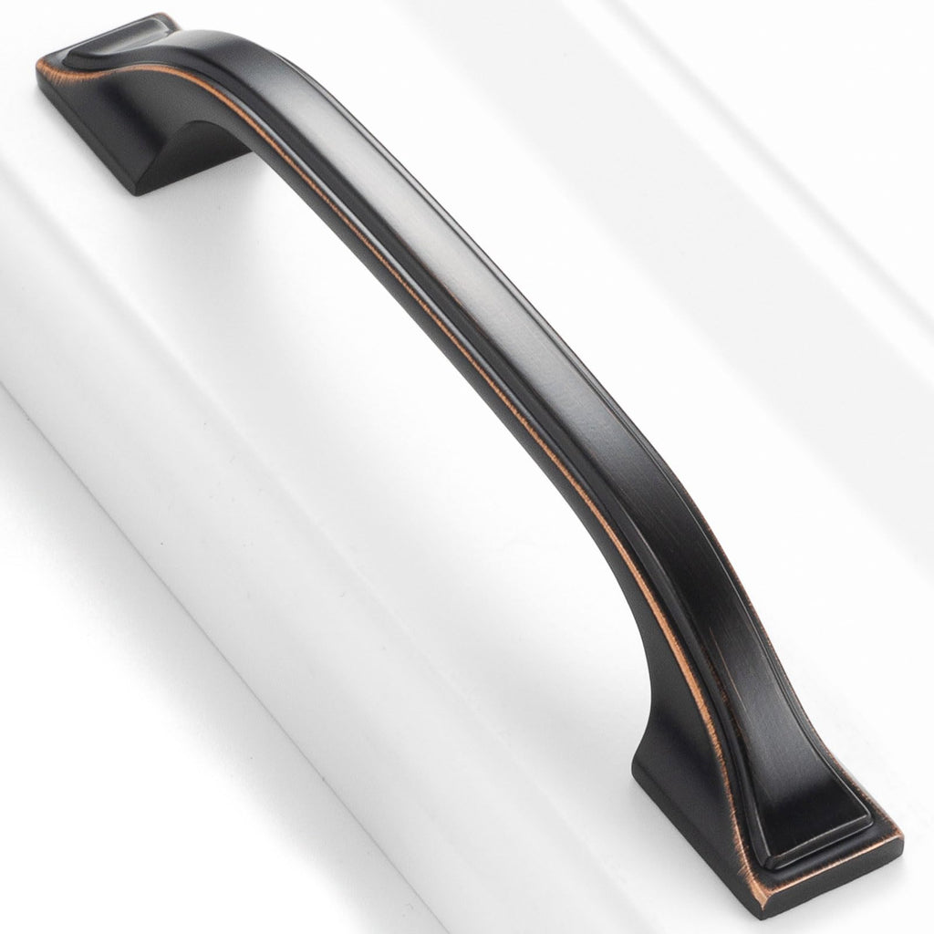 Oil Rubbed Bronze Cabinet Pulls 3-3/4 Inch Drawer Pull 10 Pack 8222