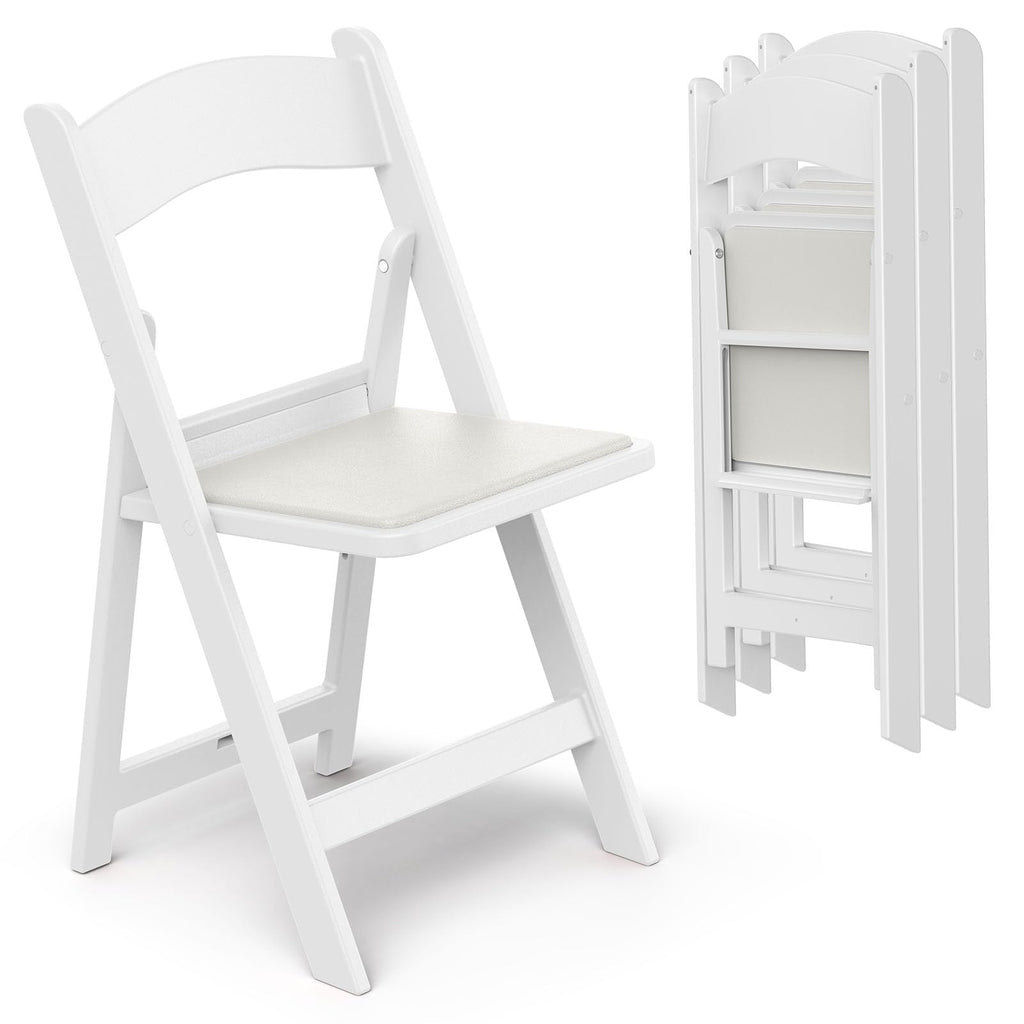 Garden and Patio Folding Chair for Events and Wedding, Lightweight with Padded Seat, Water-Proof, Double Braced