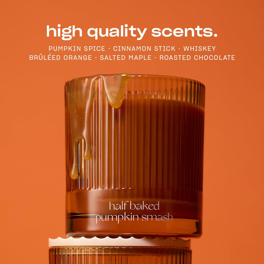 Half Baked Pumpkin Smash Non-Toxic Candle, Fall Scent, 8.5 oz