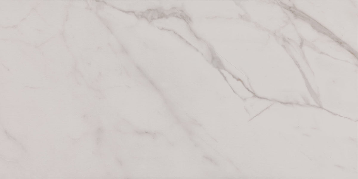 Costar 12" x 24" Marble Look Porcelain Floor Tile in Matte Calacatta Empire Floors