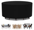Outdoor Furniture Covers - Waterproof & Wind/Dust Proof for 120" Dia x 30" H Round Table & Chairs