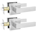 Satin Nickel Passage Door Levers, 2 Pack Heavy-Duty Interior Handles