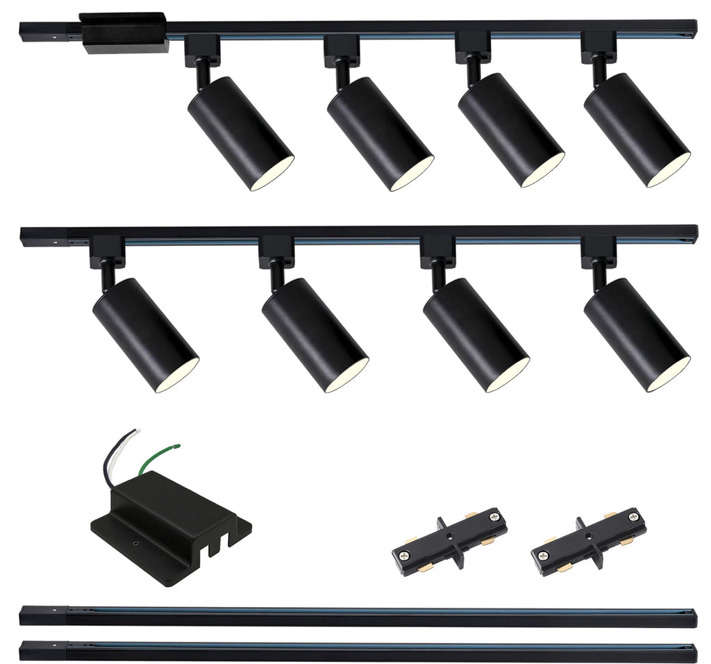 LED Track Lighting Kit with 6.6FT H Type Track Lighting Rails and Floating Canopy Connector, Modern Kitchen