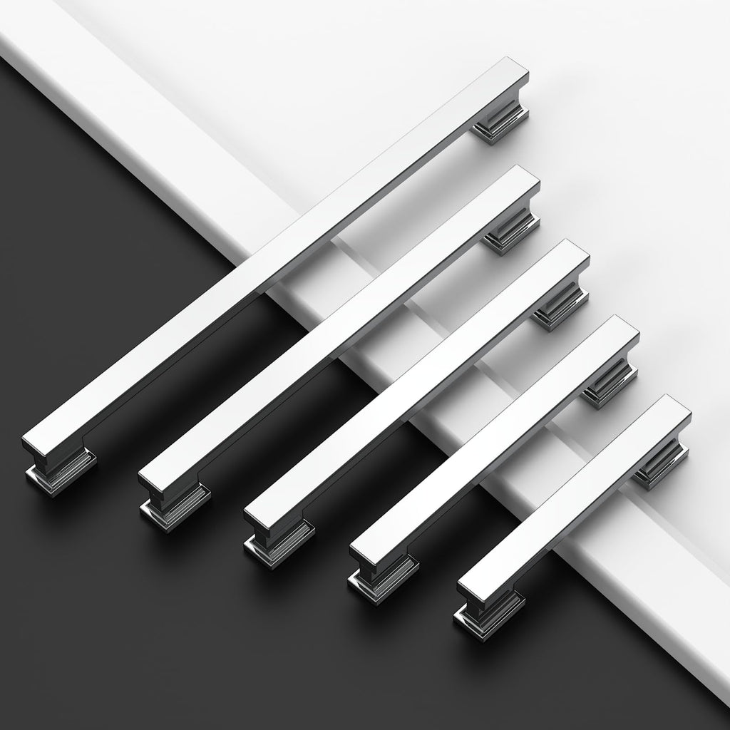 10 Pack Polished Nickel Cabinet Pulls 3.75"