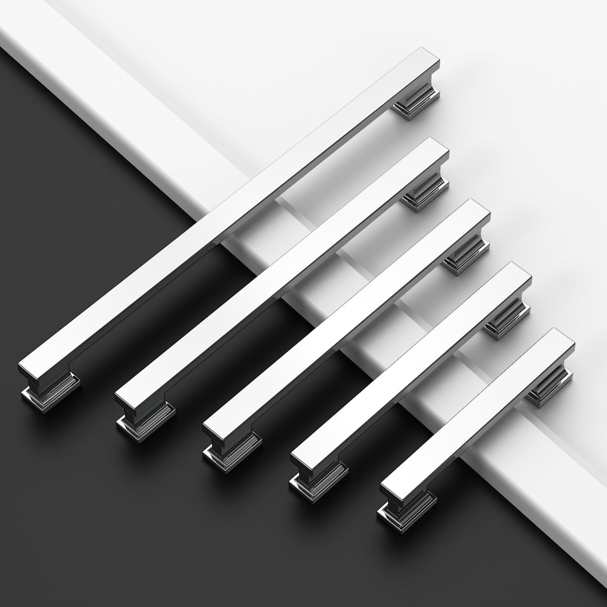 10 Pack Polished Nickel Cabinet Pulls 3.75"