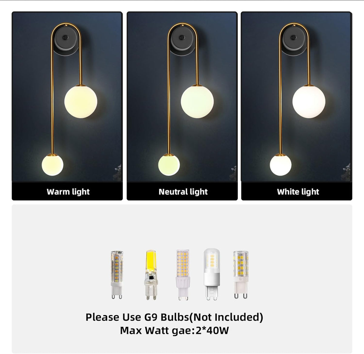 Modern Gold Wall Sconce Mid Century Gold Wall Lamp U-Shape Linear Wall Light with Milk Glass Shade Wall Lamp