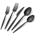 18/10 Silverware Set for 4, 20 Piece Black Stainless Steel Flatware Cutlery