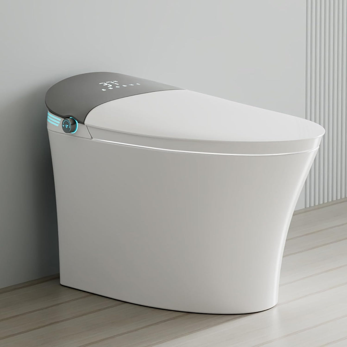 Smart Toilet With Bidet, One-Piece Elongated, Auto Open/Close & Flush, Heated Seat, Front & Rear Wash