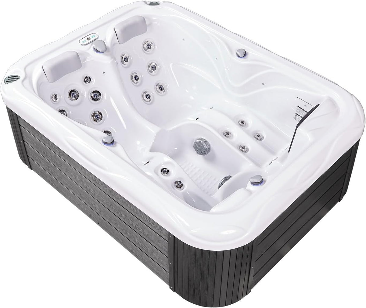 Atlanta 3 - Person 37- Jet Acrylic Hot Tub in Ice White with New Arctic Max Insulation, Built-in Stereo System, and