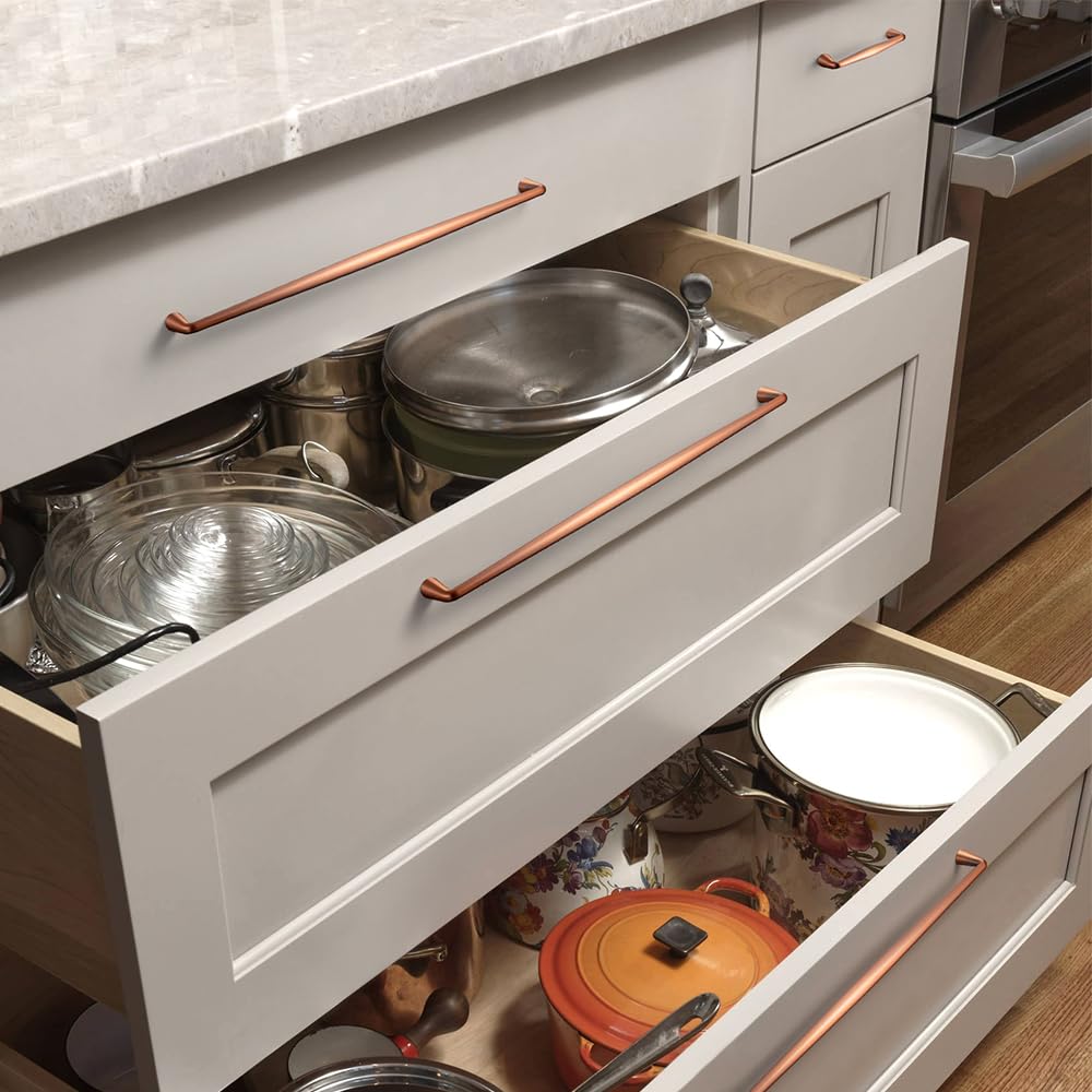 Brushed Copper Zinc Alloy Cabinet Handle - 18''(457mm) Hole Center Affordable Luxury Cabinet Pull Hardware , 6