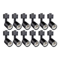 J Type Track Lighting Head to E26 Medium Screw Base Adapter Light Direction Adjustable Pack of 12 (Black)