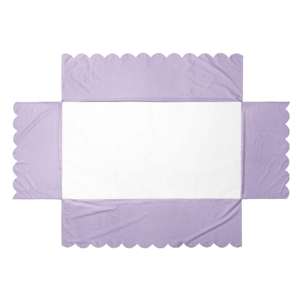 Scallop Bottom Tailored Crib or Toddler Bed Skirt, Lilac