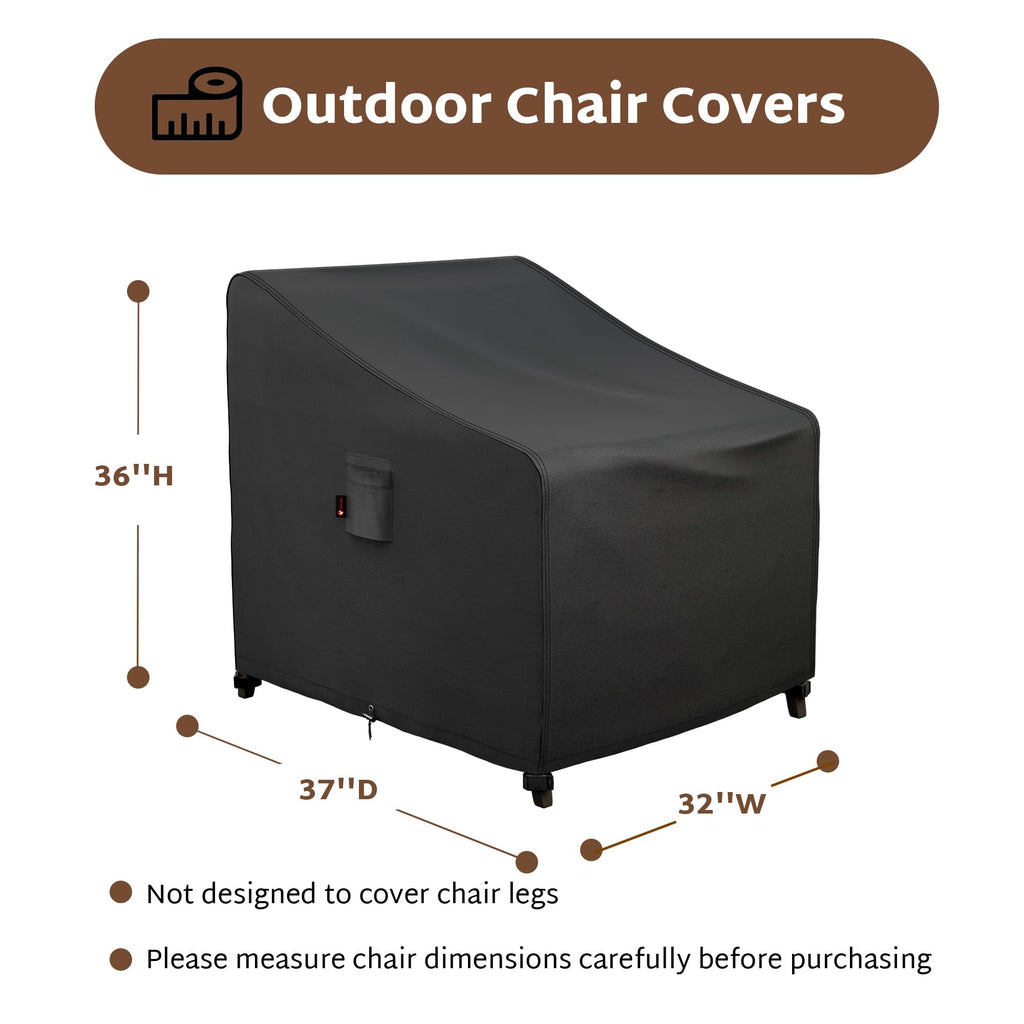 Outdoor Chair Covers 32 x 37 x 36 inch 2 Pack Patio Furniture Cover