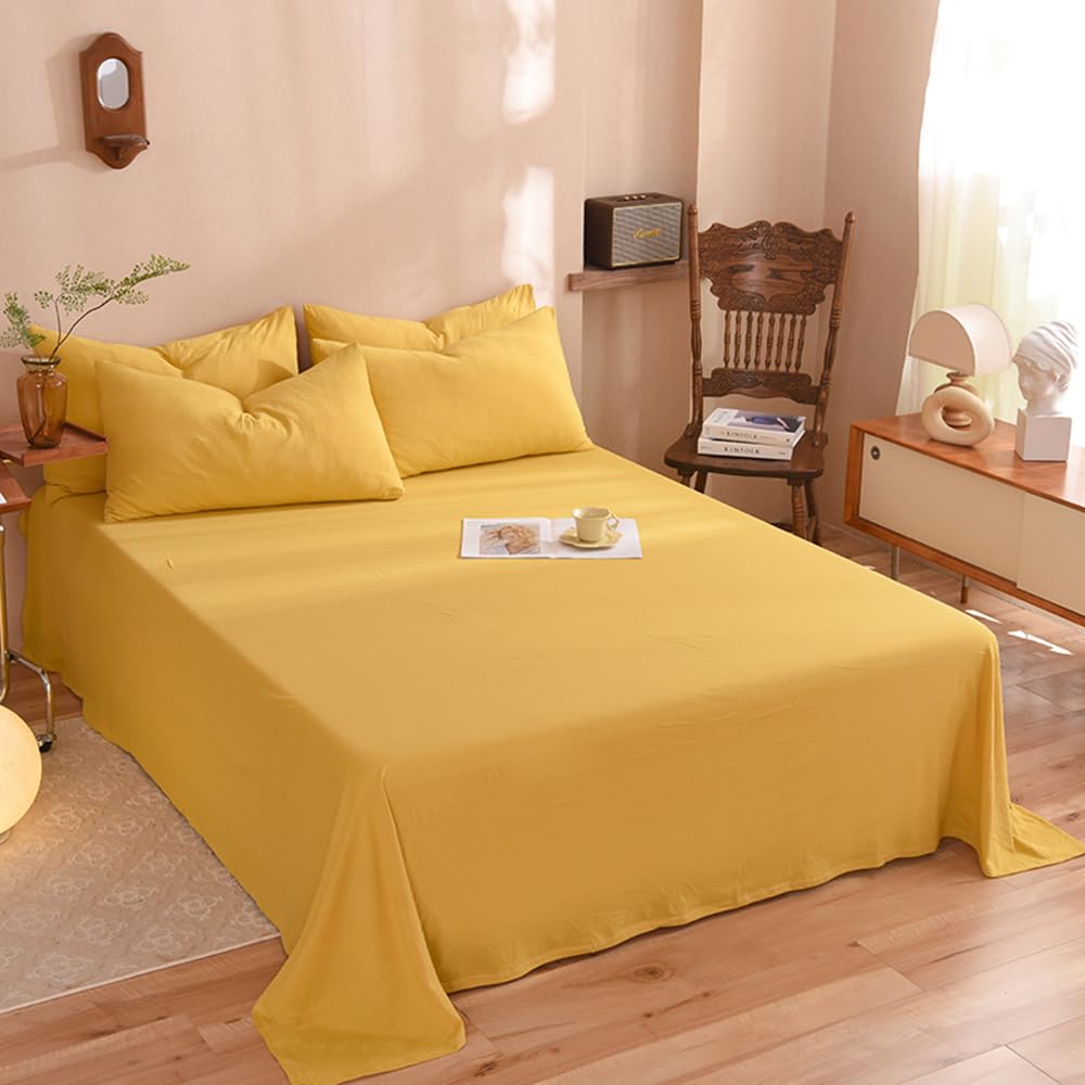 Jersey Knit Sheet Set, Bed Sheets, Jersey Sheet Set - 100% Cotton Jersey Flat Sheet, Fitted Sheet, Pillowcases-Deep