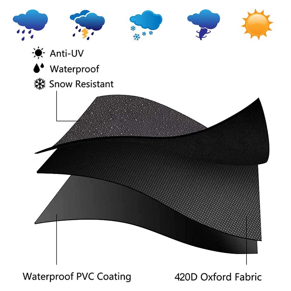 Patio Heater Cover Outdoor Waterproof 94IN 420D Heavy Duty Standup Round Oxford Covers for Outdoor Heaters