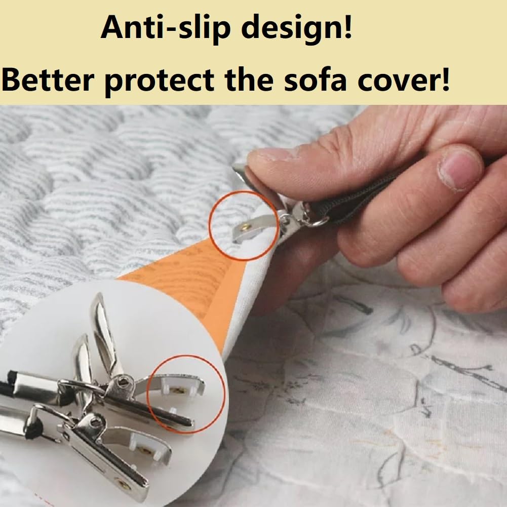 Couch Cushion Covers Holder Straps Sofa Couch Covers Sofa Slipcover Holder Clips 10 to 60in(25-160cm) Adjustable