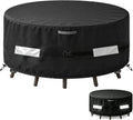 Round Patio Table and Chair Set Cover, 48" Diameter x 28" High, Heavy Duty Waterproof 600D Oxford Outdoor Furniture