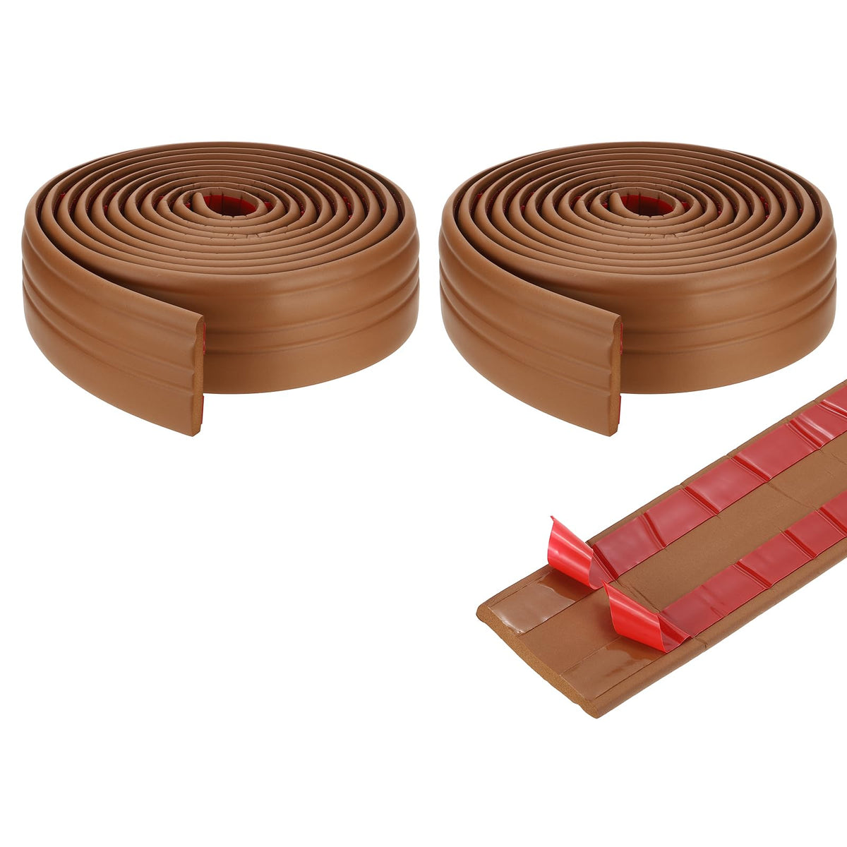 Flexible Baseboard Molding Trim Brown 3.15"(W) x33ft(L) NBR | Peel and Stick Rubber Wall Base Molding