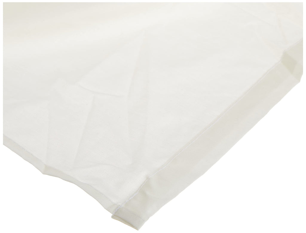 100% Natural Cotton Percale Ruffled Crib Skirt, Cream, 52"L x 28"W + 13.5"
