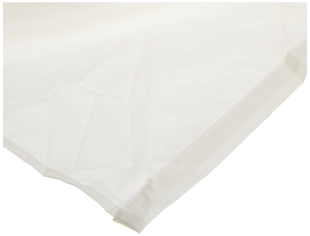 100% Natural Cotton Percale Ruffled Crib Skirt, Cream, 52"L x 28"W + 13.5"