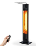 38.5'' in Electric Patio Heater, 1500W Infrared Standing Heater, Portable Outdoor Space Heater, Backyard and Garage
