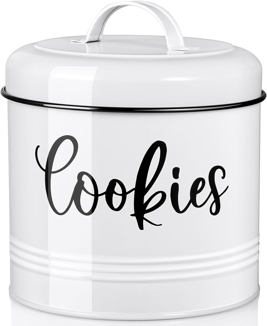 Farmhouse Cookie Jar Counter, 1 Gallon Vintage Cookie Jar with Airtight Lid, Large Food Storage Container for Candy