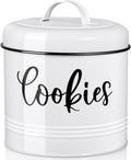 Farmhouse Cookie Jar Counter, 1 Gallon Vintage Cookie Jar with Airtight Lid, Large Food Storage Container for Candy