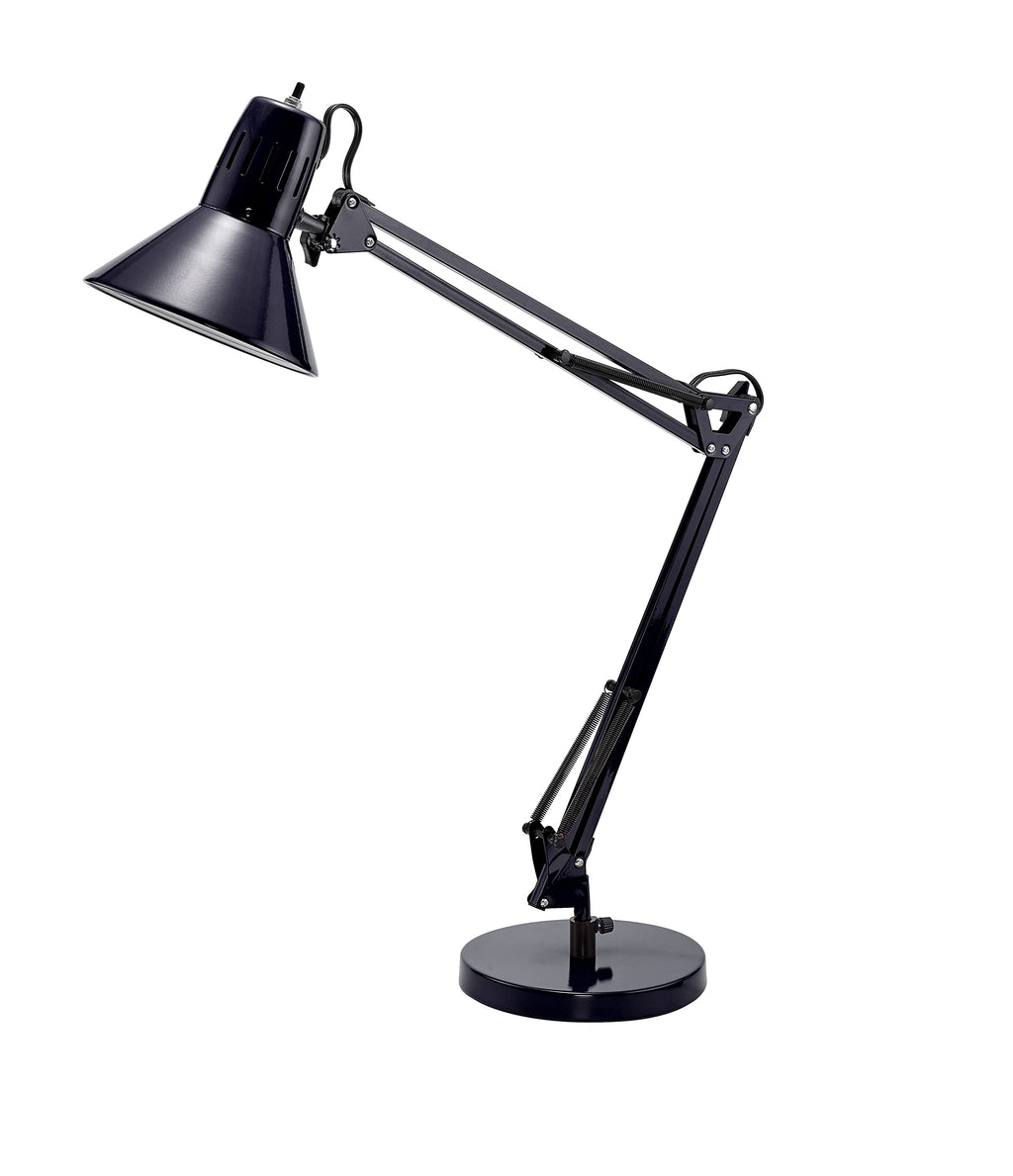Office VLF100D Swing Arm Desk Lamp, Metal, 36" Reach with Multi-Joint Adjustment, Includes Replaceable LED Bulb