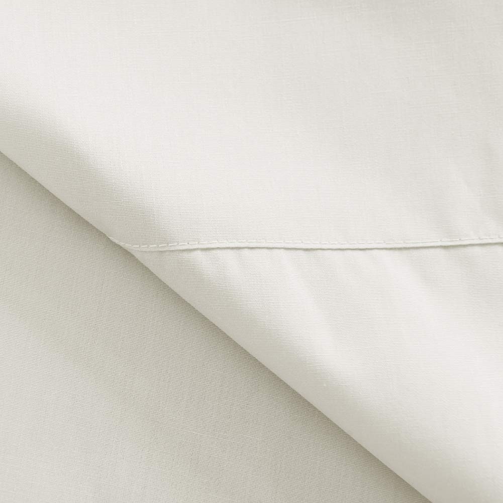 Queen Size Percale Bed Sheets, 200 Thread Count Cotton Polyester Blend Sheet Set, Wrinkle Free, Breathable, Crisp