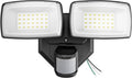 32W 2 Head Motion Sensor Outdoor Lights, 3200LM 6500K LED Security Light Hardwired, Dusk to Dawn, Motion Detector