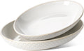 Ceramic Serving Bowls Set of 2, Large Serving Dishes for Entertaining, 11.8 & 13.7 Inch Oval Serving platter, Salad