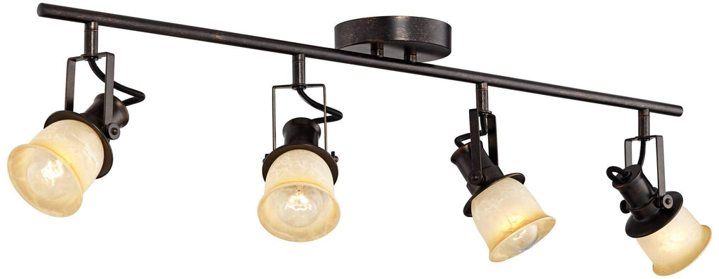 Balin 34" Wide Bronze Finish 4-Light Fixture Wall Track Light Fixture