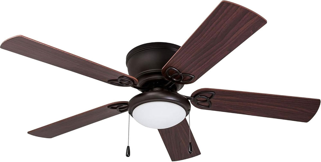 52" Flush Mount Ceiling Fan with Light