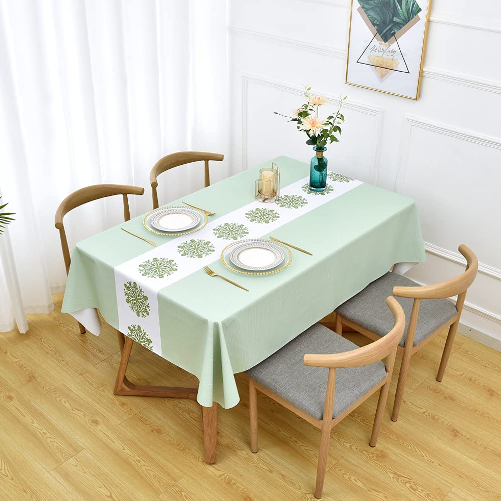 Vinyl Table Cloth for Rectangle Tables 102x55 Plastic Tablecloth