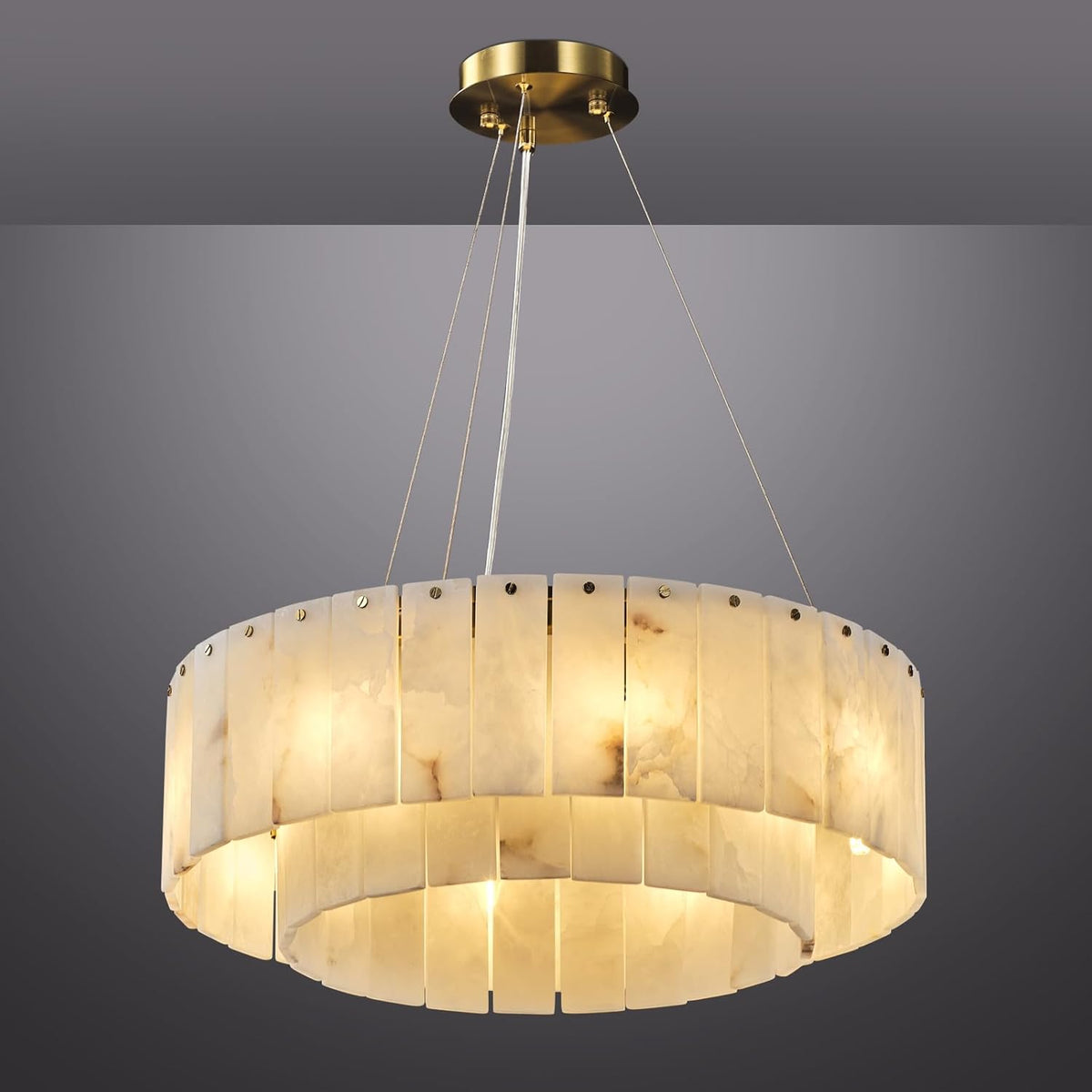 23" Modern 2-Tier Round Chandelier