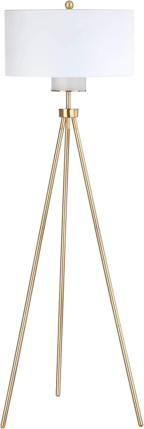 Enrica Brass Gold Tripod Leg 66-Inch Floor Lamp, Contemporary Sculptural Design (FLL4008A)
