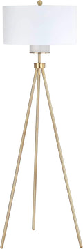 Enrica Brass Gold Tripod Leg 66-Inch Floor Lamp, Contemporary Sculptural Design (FLL4008A)