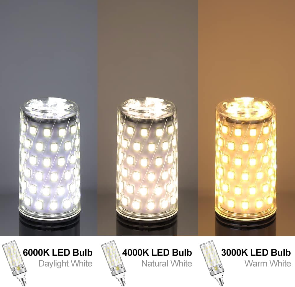 E12 LED Bulbs, 16W Candelabra, Warm White 3000K, CRI80+, 1500LM 120W Equivalent, E12 Base, Non-Dimmable LED