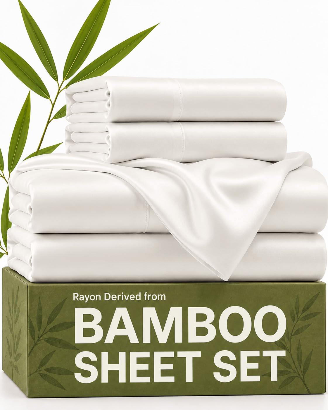 100% Rayon Derived from Bamboo - Bamboo Sheets - Antique White