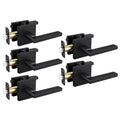 Matte Black Door Handles Passage, Closet & Hallway 5 Pack