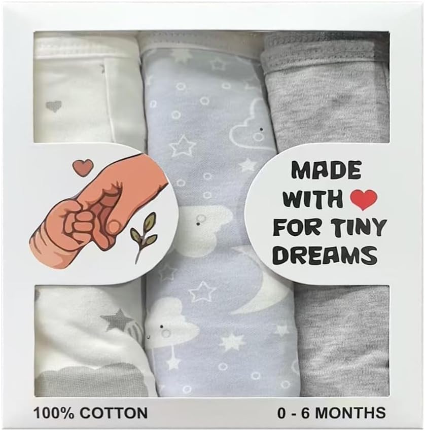 Swaddle Pack - Ultra Soft & Breathable 100% Cotton Newborn Swaddle Blanket, 0-6 Months Baby Sleep Sack, Ergonomic