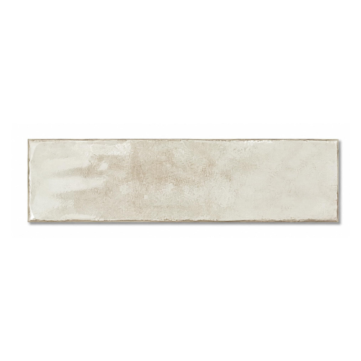 Cream Ivory Zellige Porcelain Subway Tile 3x11 Inch, Polished Finish, Handmade Look, Indoor Outdoor Floor & Wall