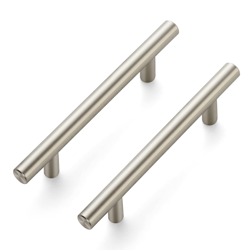Brushed Nickel Cabinet Handles Round Drawer Pulls 6 Inch 30 Pack