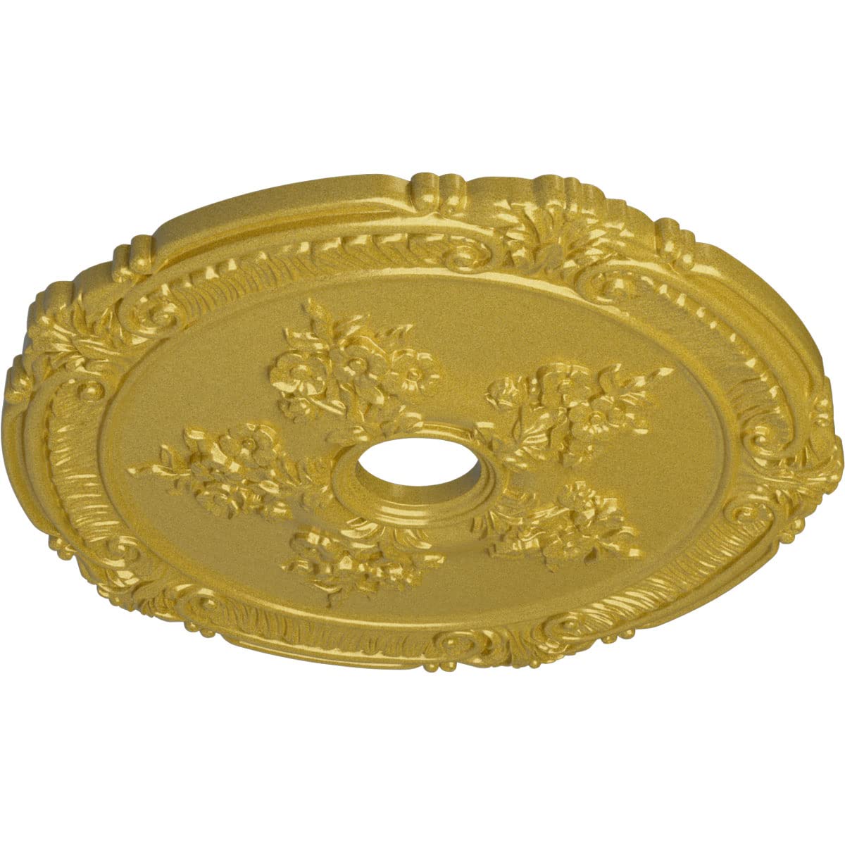 Attica with Rose Ceiling Medallion, Rich Gold, 26"OD x 3 3/4"ID x 1 1/2"P