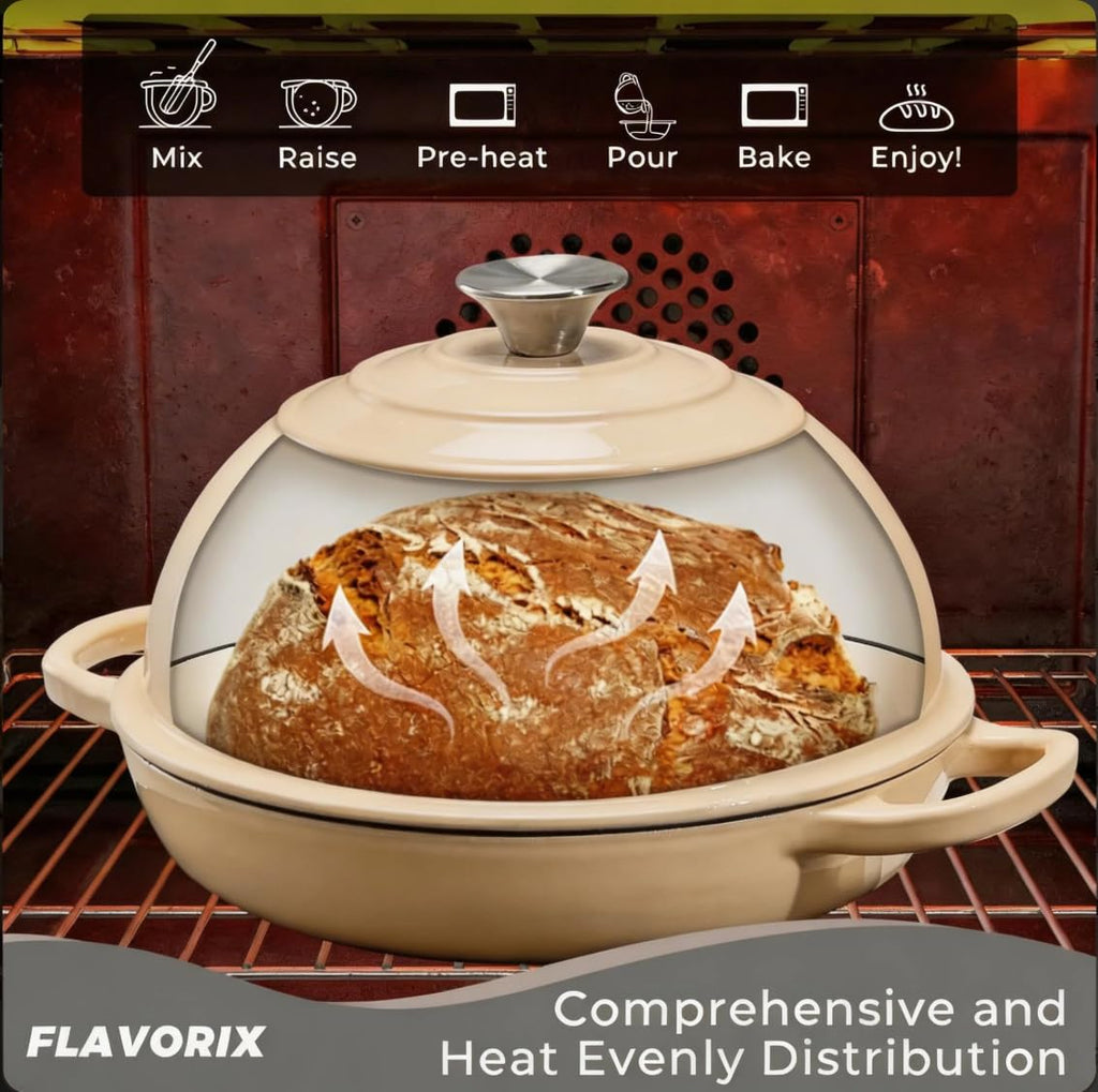 Enameled Cast Iron Bread Oven for Sourdough
